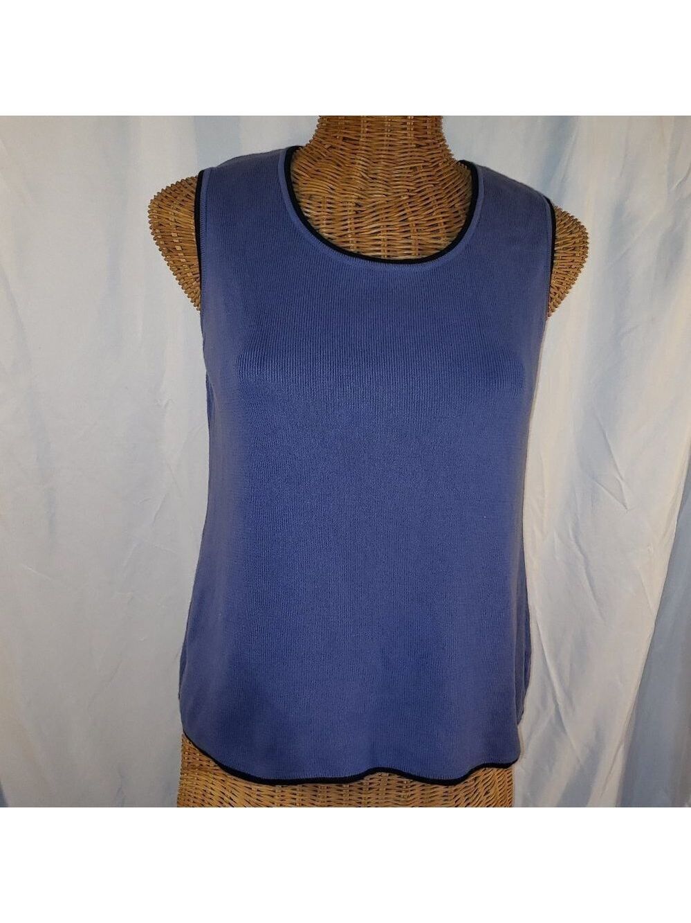 Women's BLAST Petite Blue 2-Piece Tank Top and Cardigan Set  - M